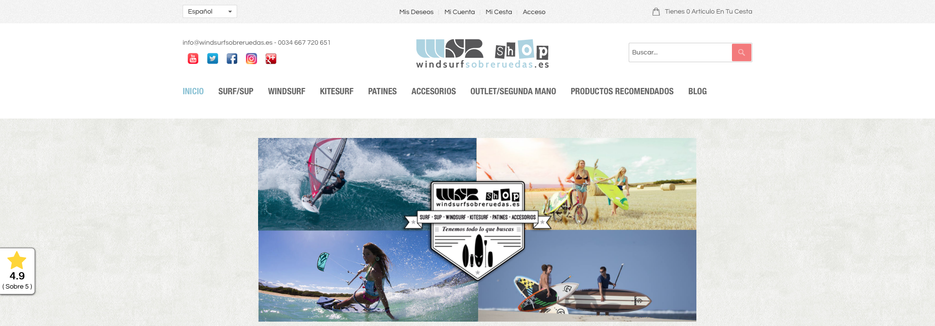 Windsurf sobre ruedas